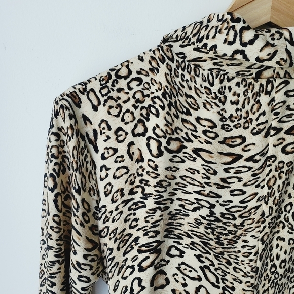 Leopard Print Wrap Top - Picture 9 of 10